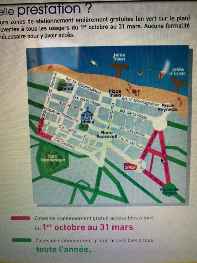 Le Central plage - commerce - marche à 2 pas Arcachon Exterior foto